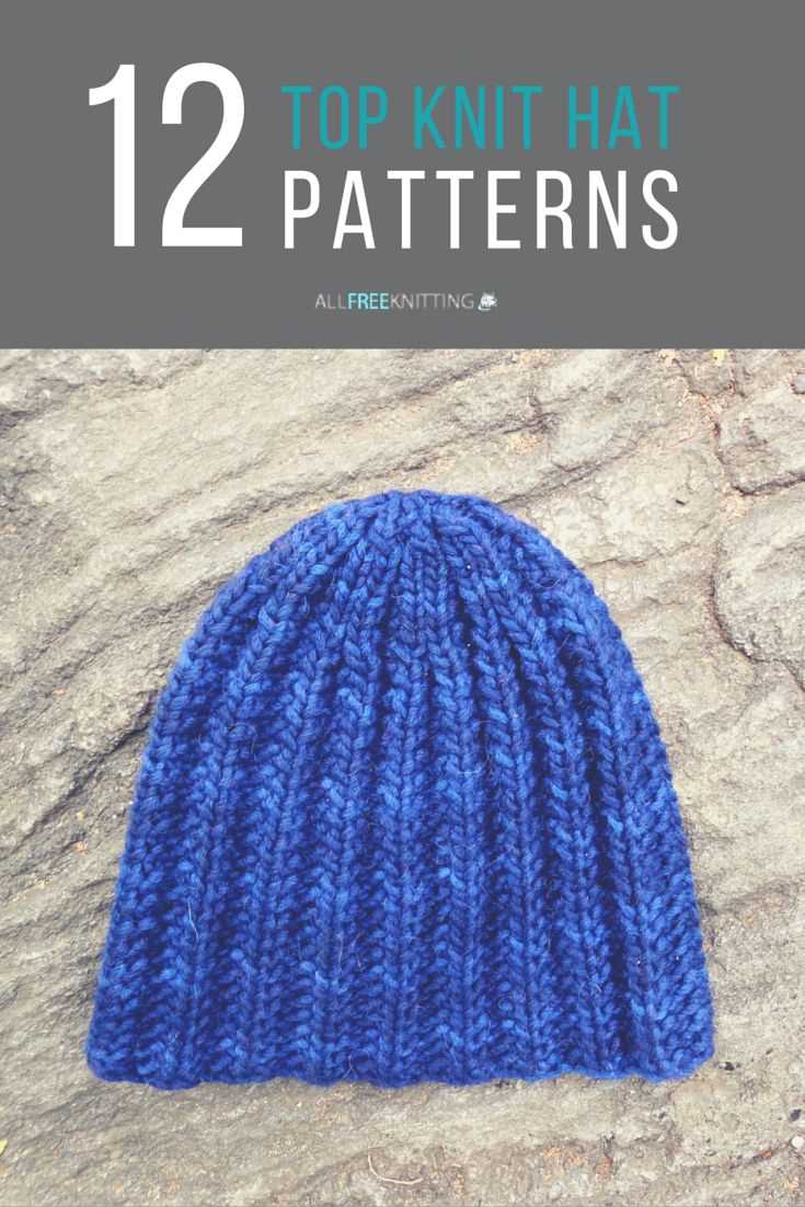 Top down knitted hat pattern