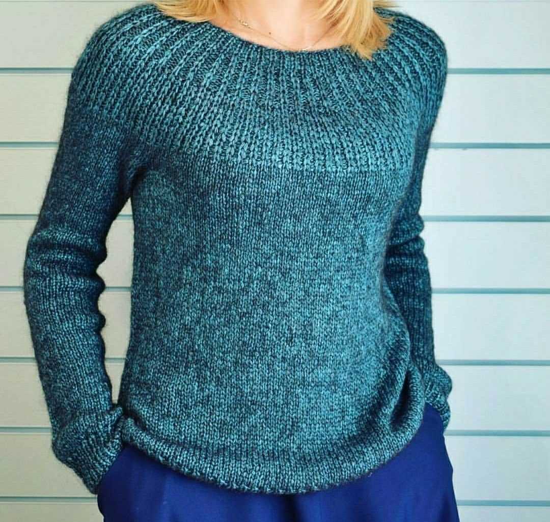 Top down pullover knitting pattern