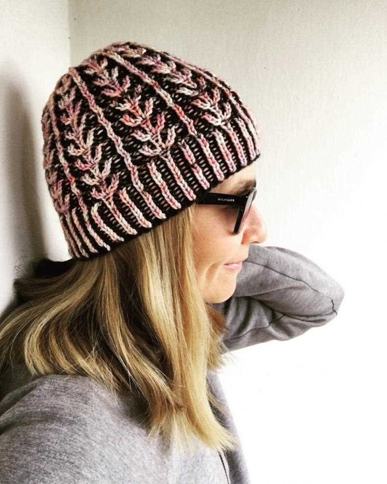 Brioche hat knit pattern