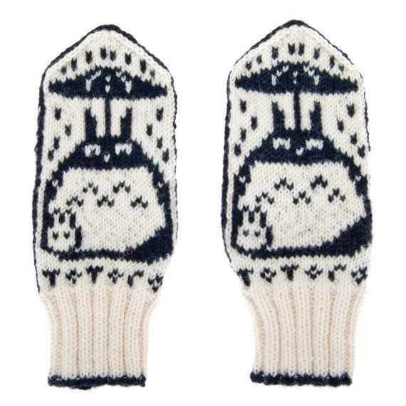 Totoro mittens knitting pattern