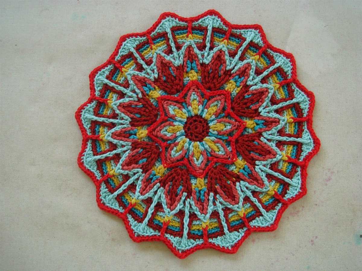 Knitted mandala patterns