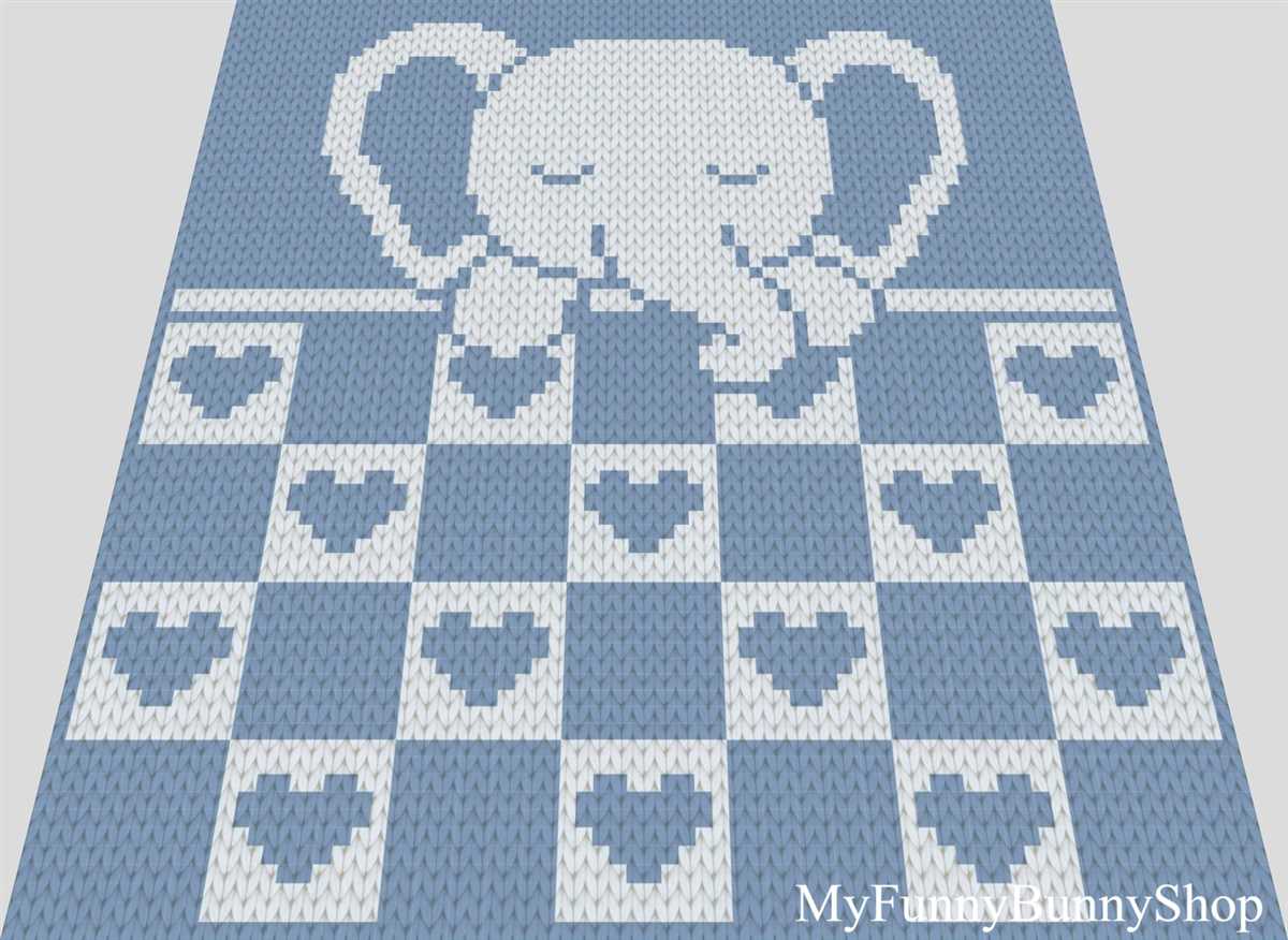 Elephant blanket knitting pattern