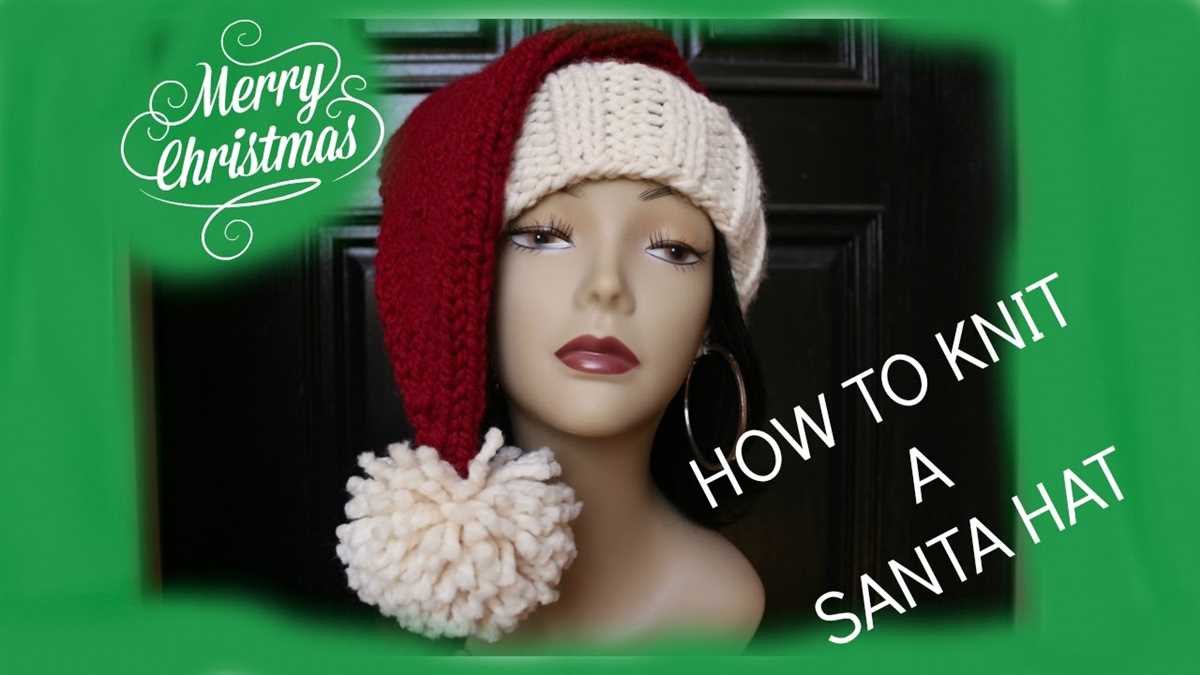 Knitted santa hat pattern