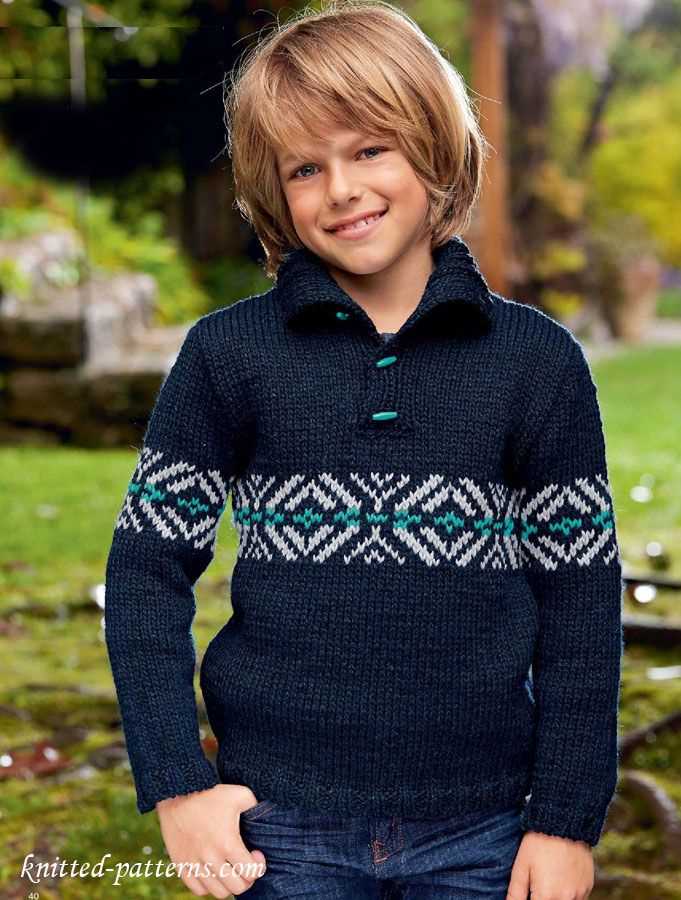 Boy sweater knitting pattern free