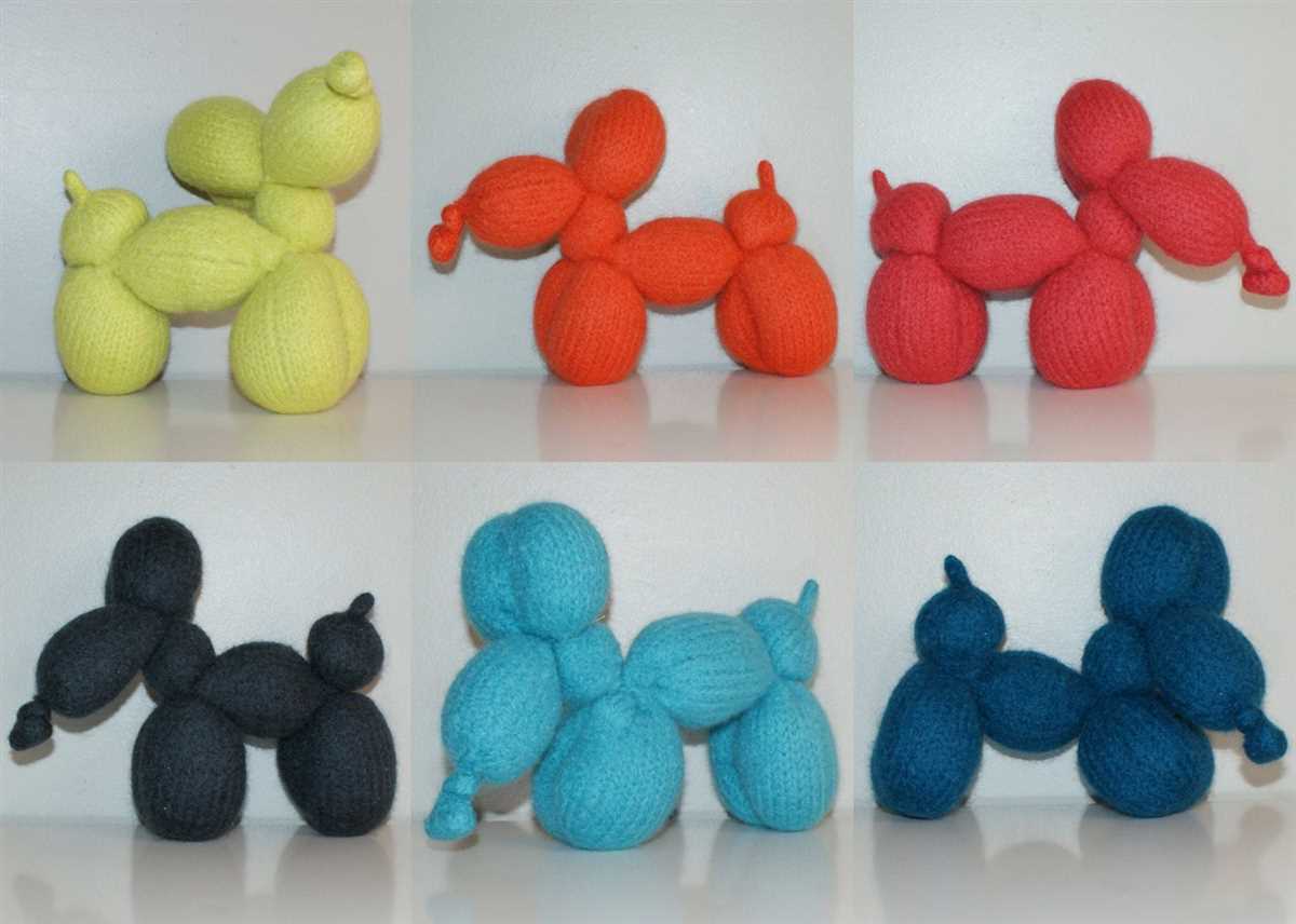 Balloon dog knitting pattern