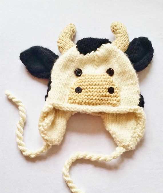 Knitted cow hat pattern