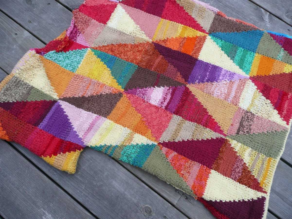 Scrap blanket knit pattern