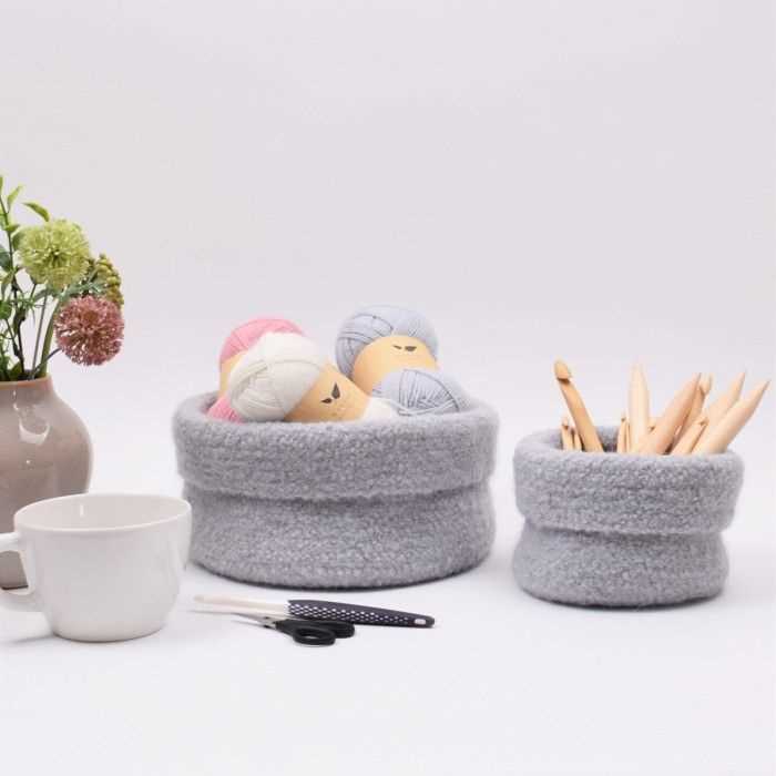 Felted basket knitting pattern