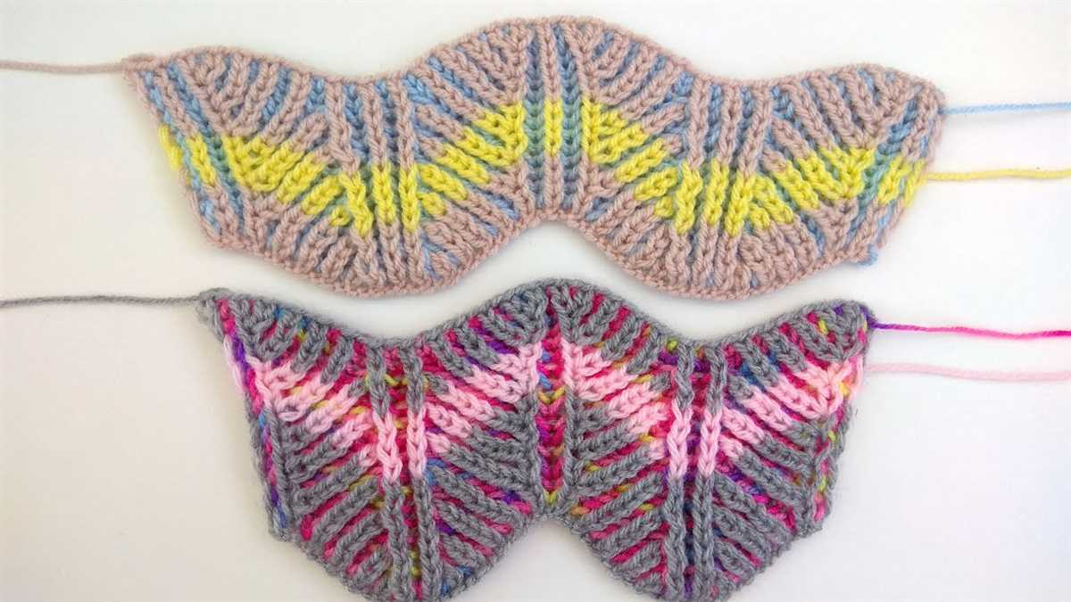 Two color chevron knitting pattern