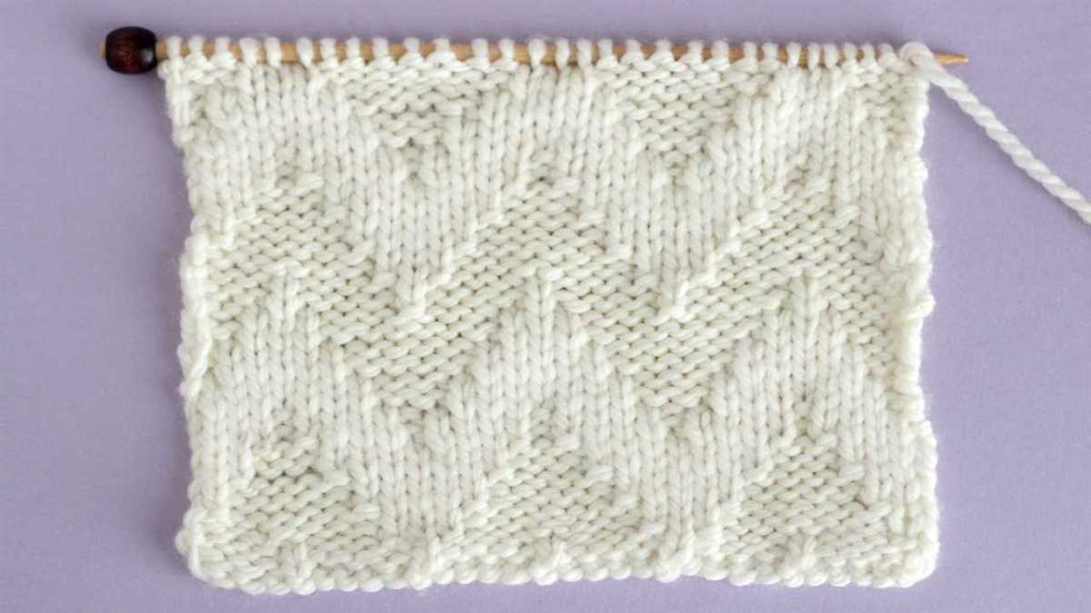 Two color chevron knitting pattern