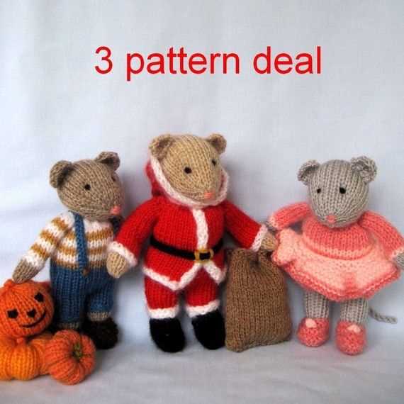 Knitted mice patterns