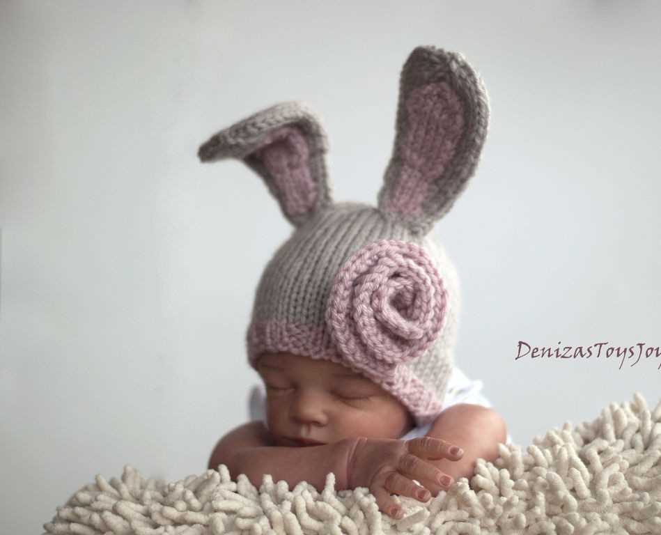 Knitted bunny hat pattern