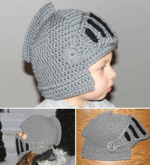 Knight helmet knitting pattern