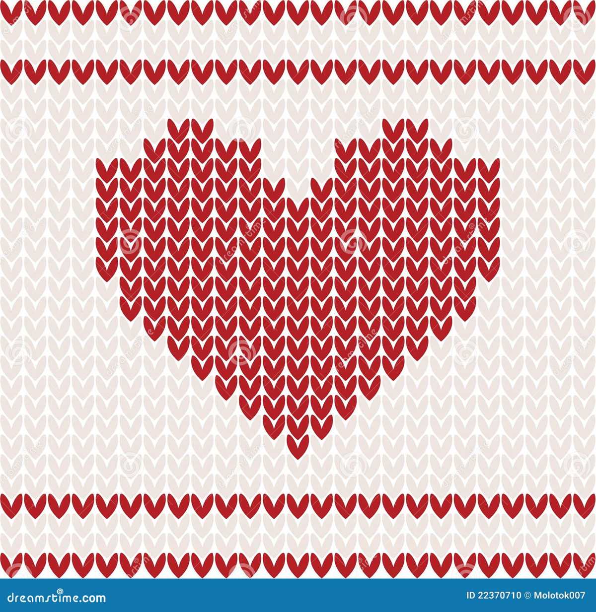 Knit pattern heart