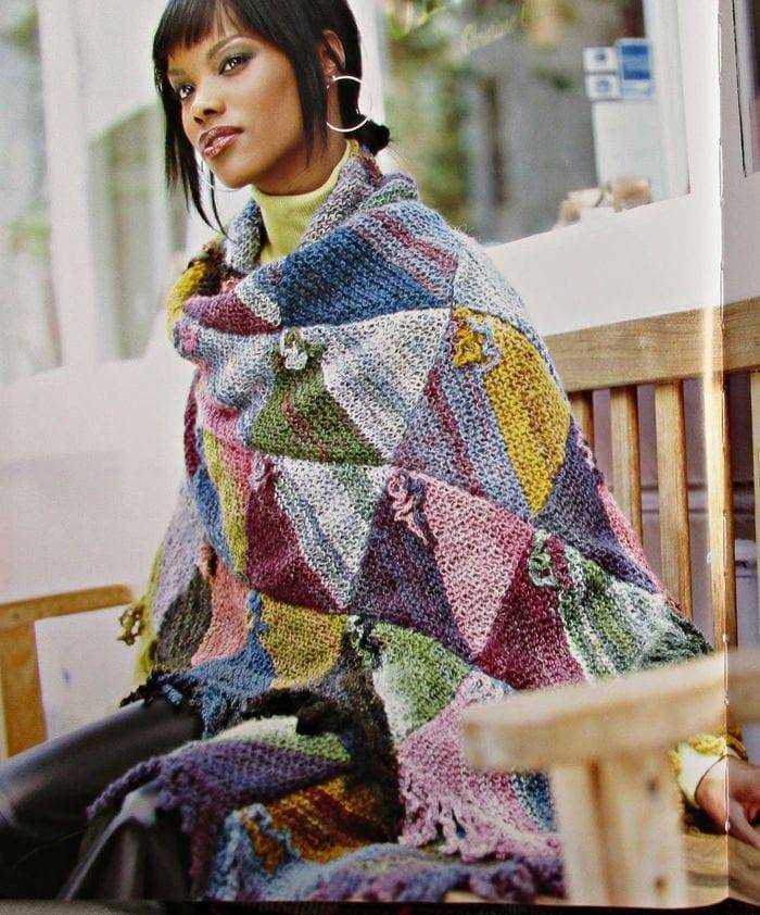 Poncho wrap knitting pattern