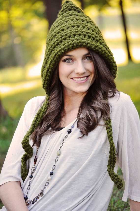 Free knitted pixie hat pattern for adults