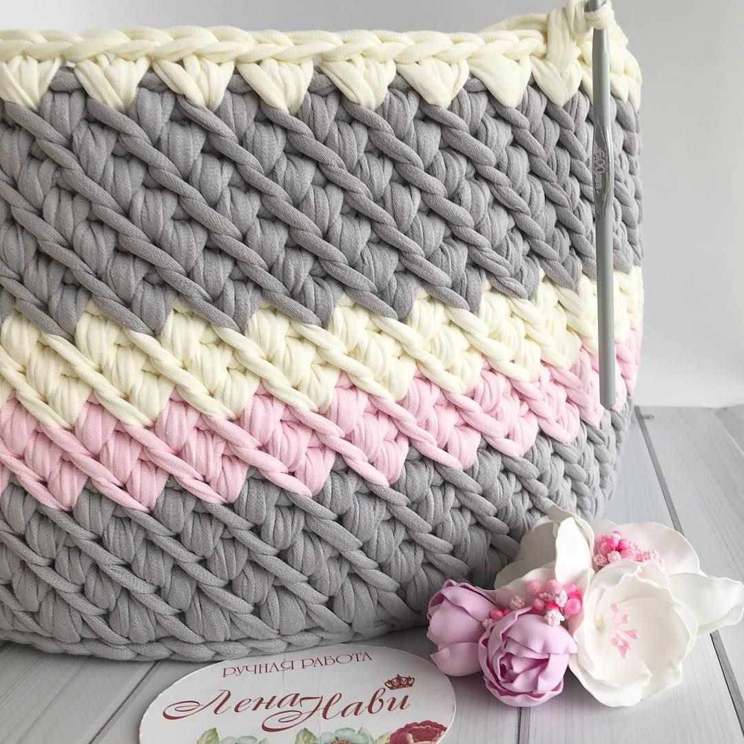 Folding knitting basket pattern