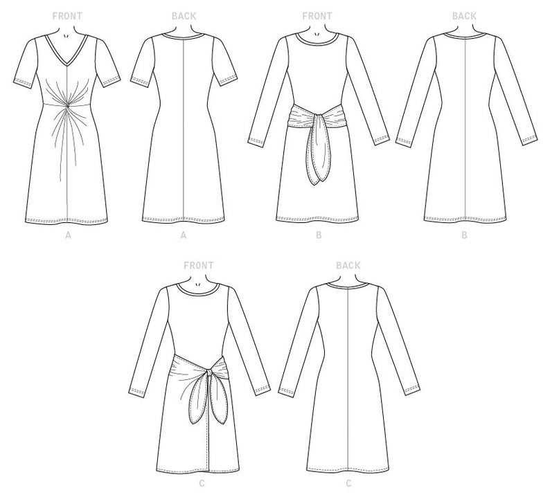 Stretch knit dress sewing patterns