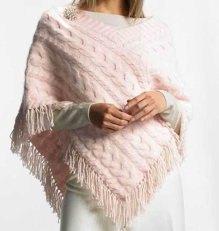 Hand knitted poncho pattern