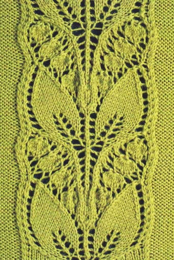 Leaf design knitting pattern