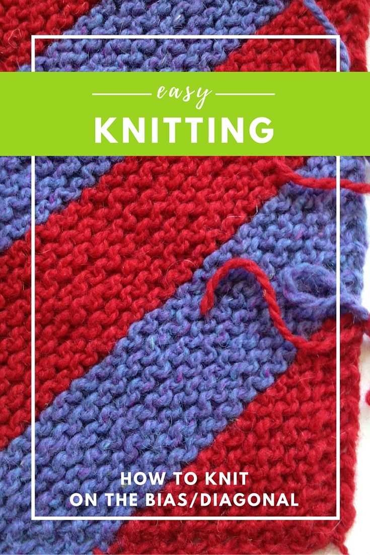 Diagonal knitting scarf pattern