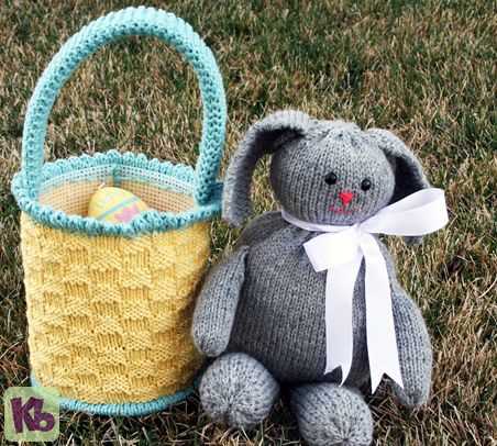 Easter basket knitting pattern