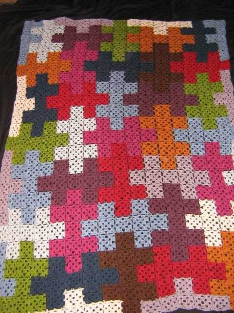 Jigsaw blanket knitting pattern