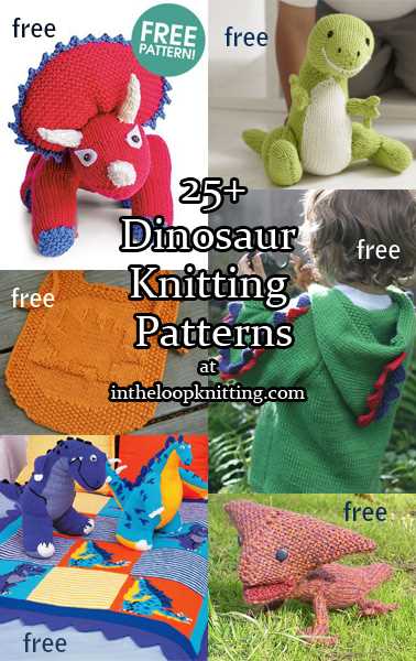 Free knitted dinosaur toy patterns