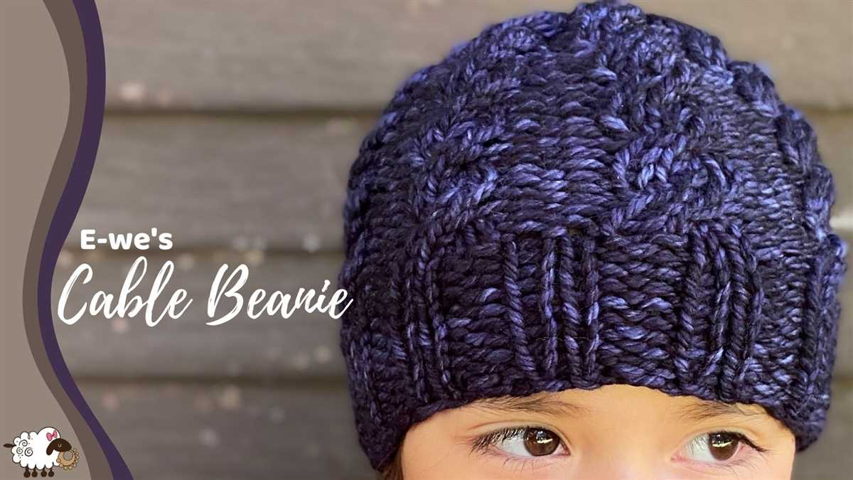 Loom knit beanie pattern