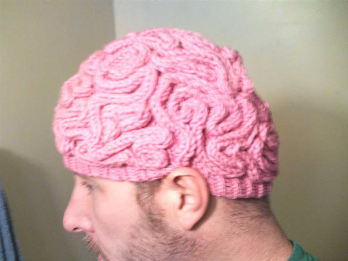 Knitted brain hat pattern free