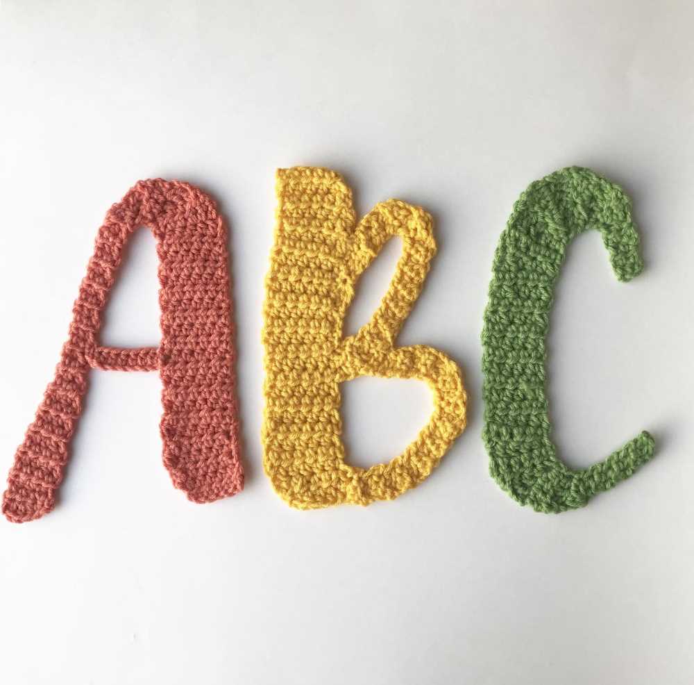 Free knitting pattern for alphabet letters