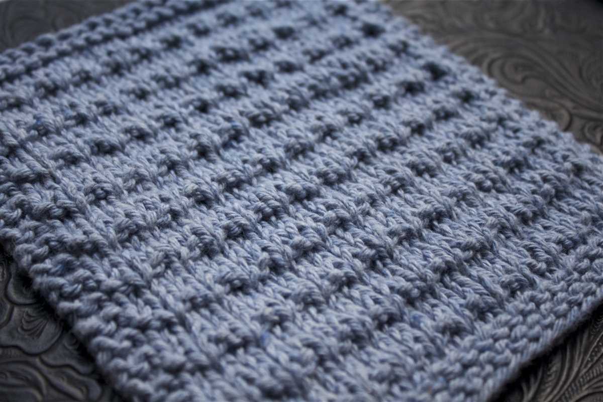 Reversible knitted dishcloth patterns