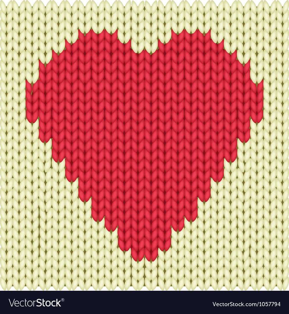 Red heart knit patterns