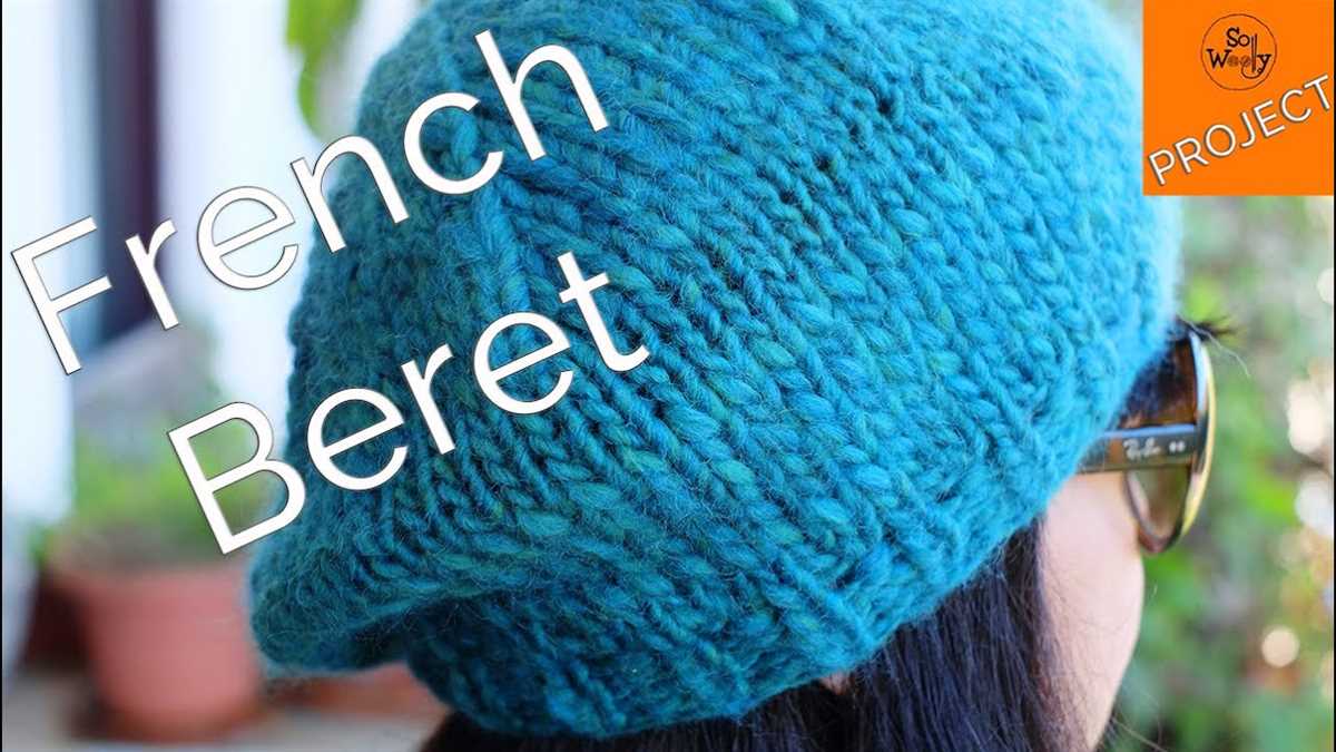 Easy beret knitting pattern straight needles