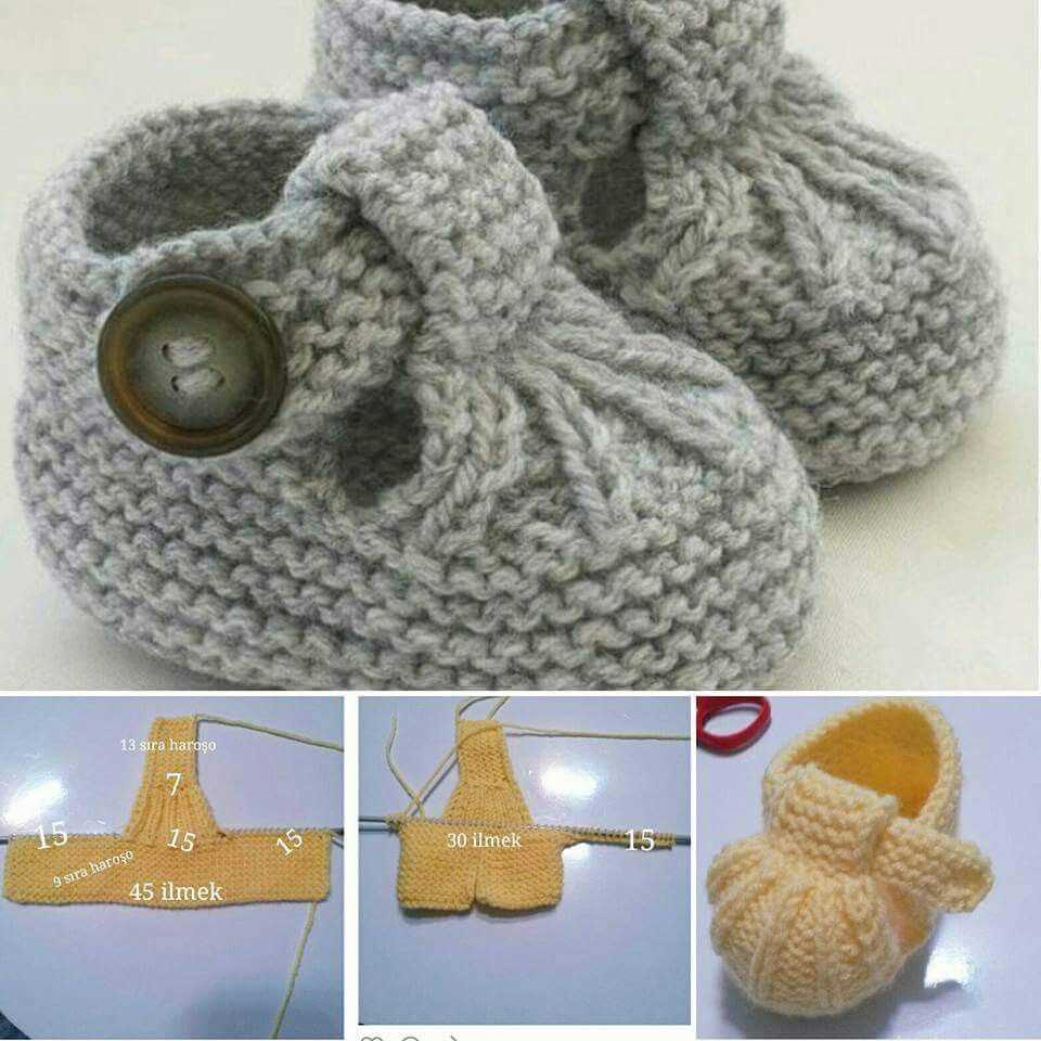 Stay on booties knitting pattern