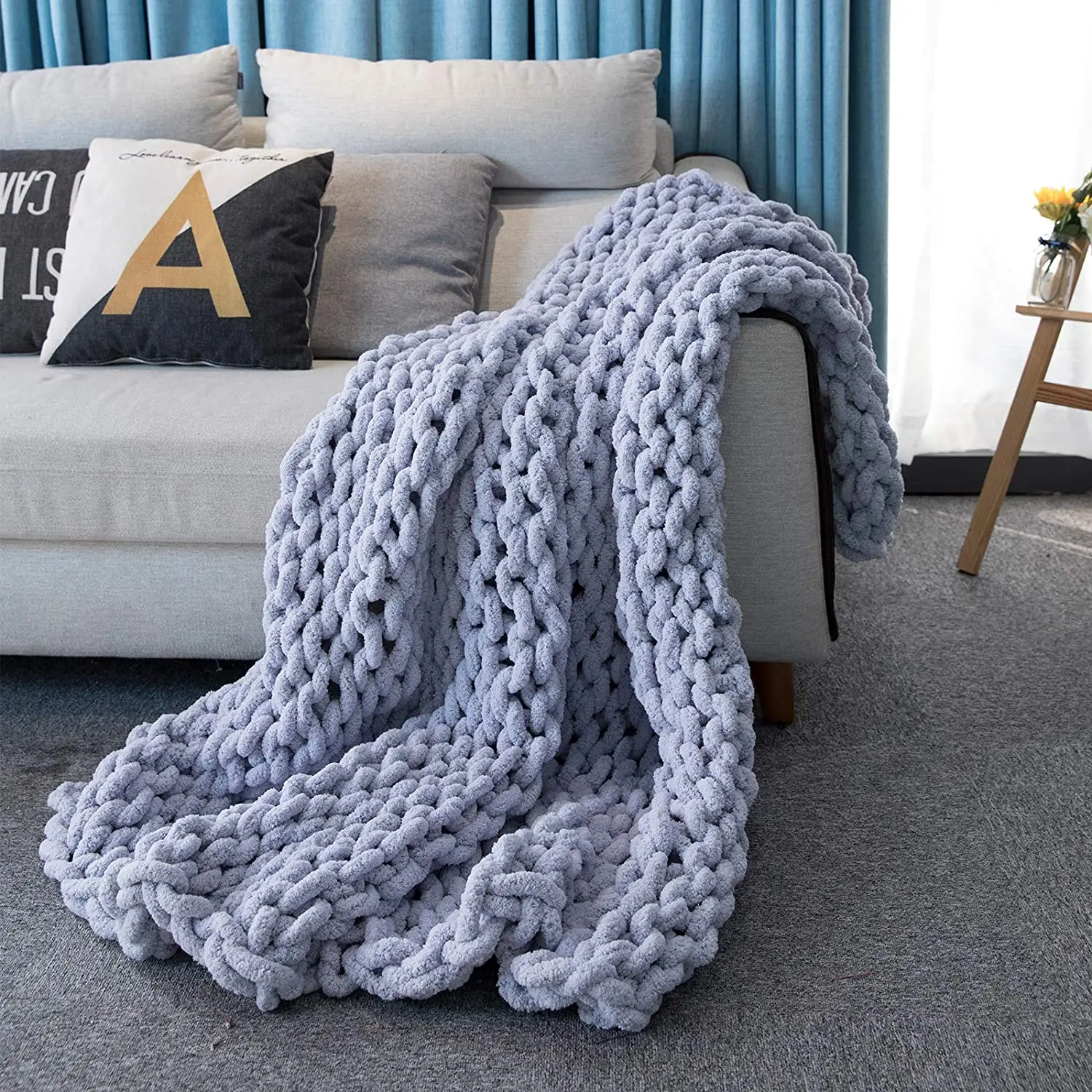 Knitted weighted blanket pattern