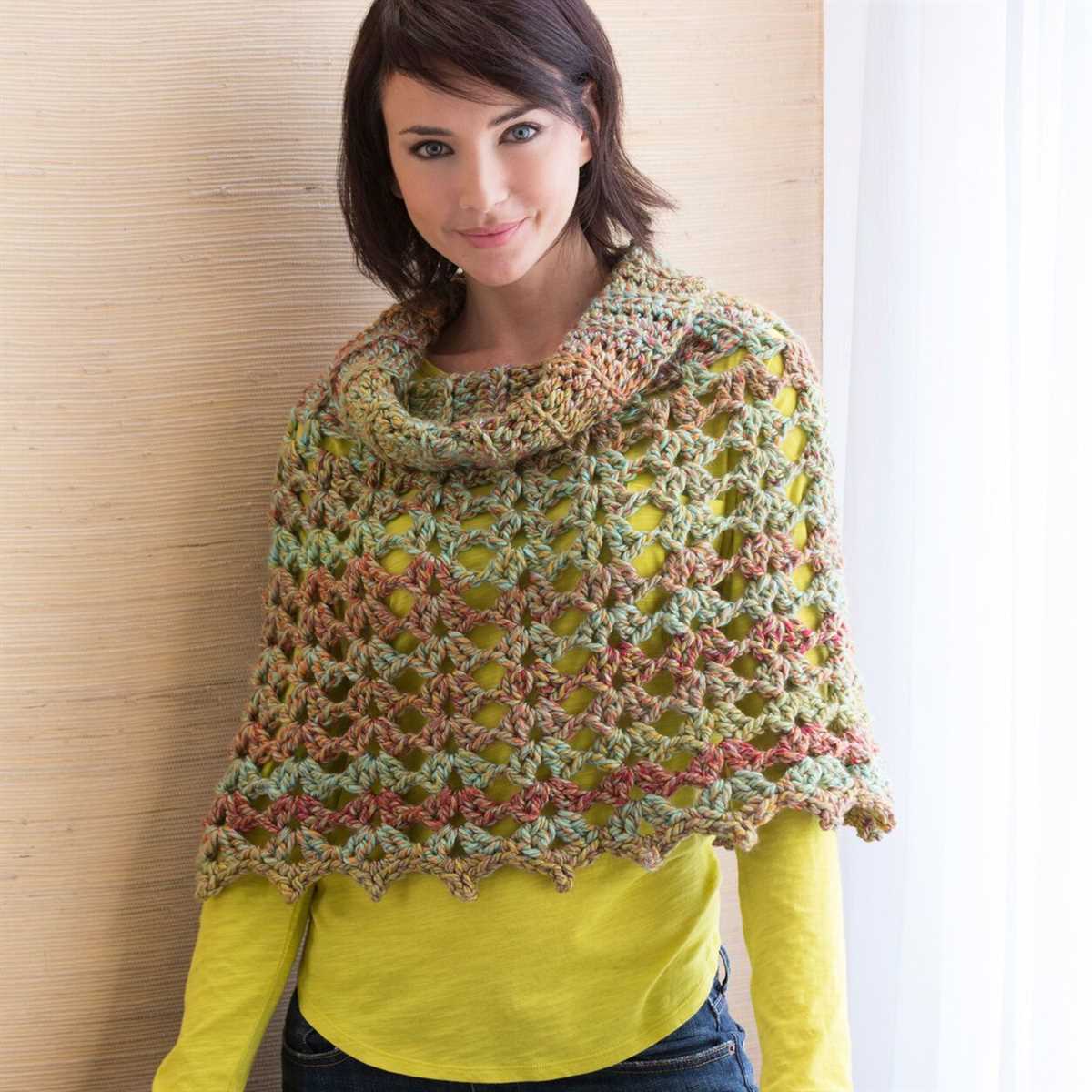 Cowl neck poncho knitting pattern free