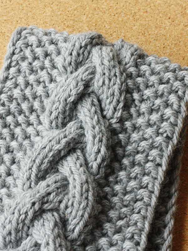 Knit headband pattern cable