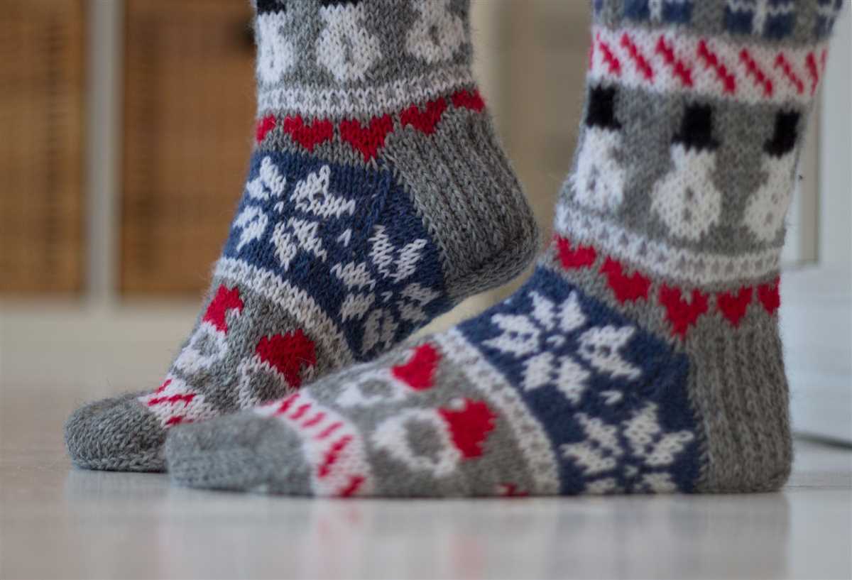 Christmas sock knitting pattern