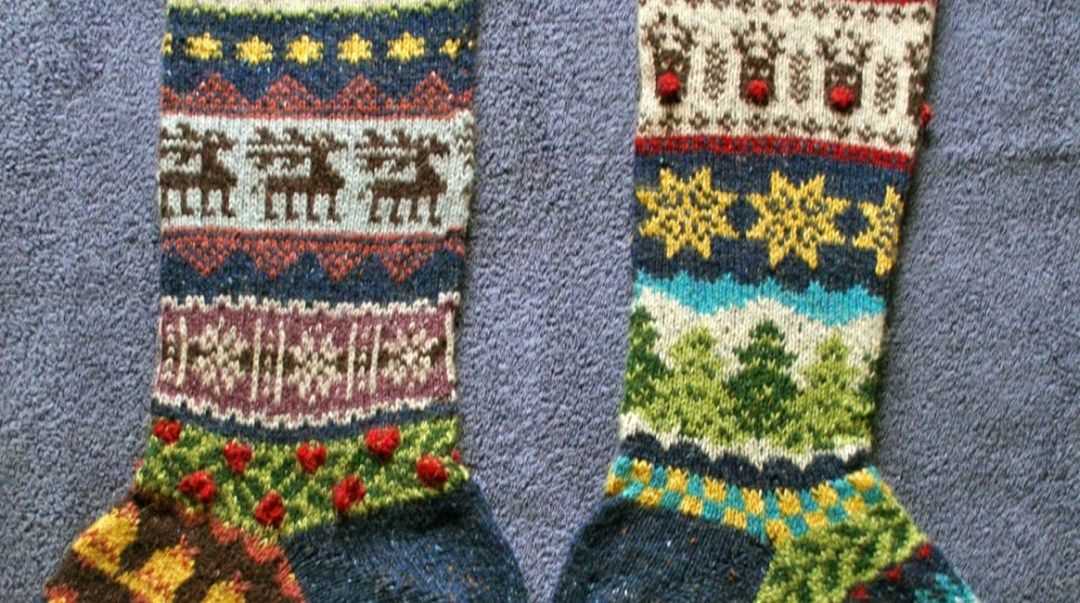 Knitted christmas stocking patterns fair isle