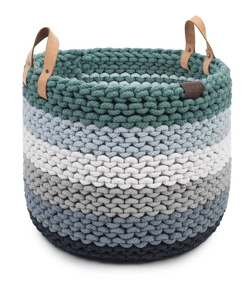 Knit square basket pattern