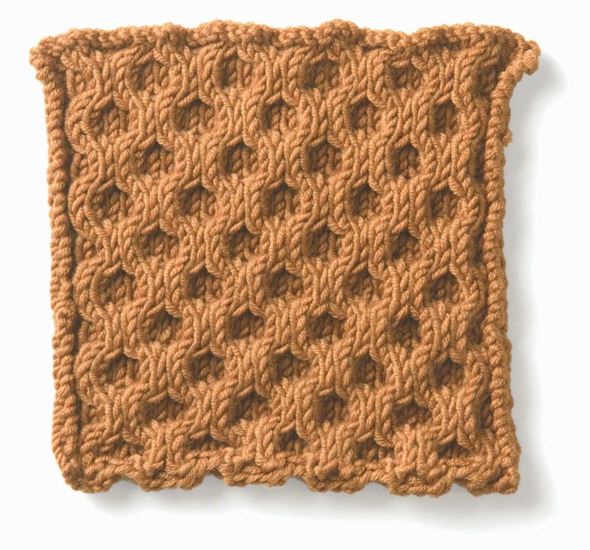 Honeycomb cable knitting pattern