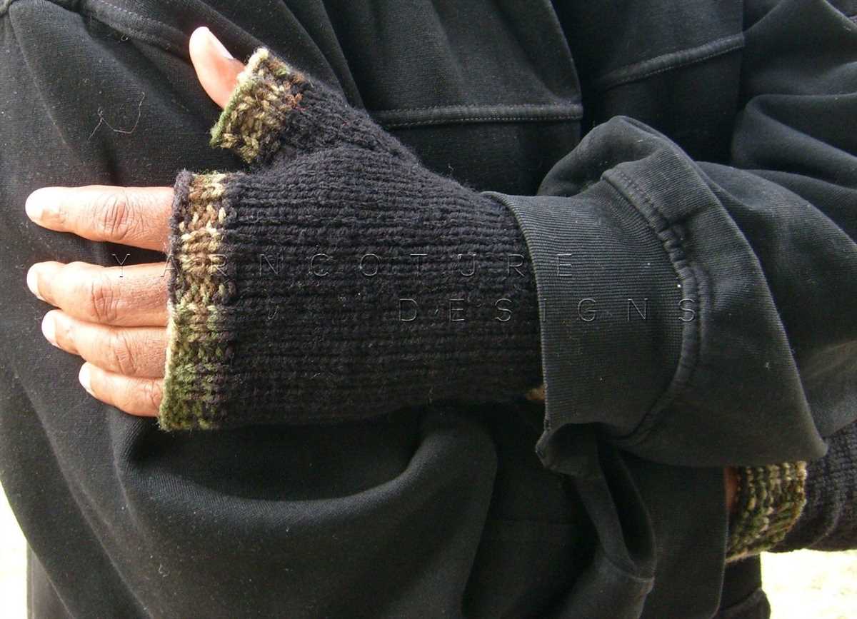 Fingerless gloves mens knitting pattern