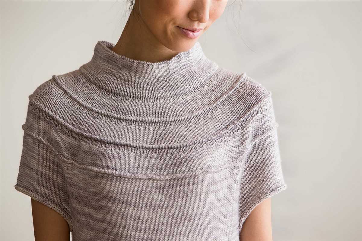 Scoop neck sweater knitting pattern