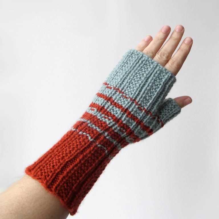 Fingerless gloves knitting pattern easy