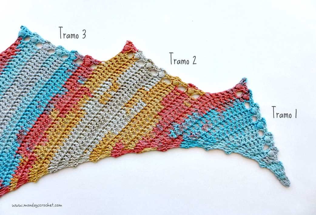 Dragon tail shawl knitting pattern