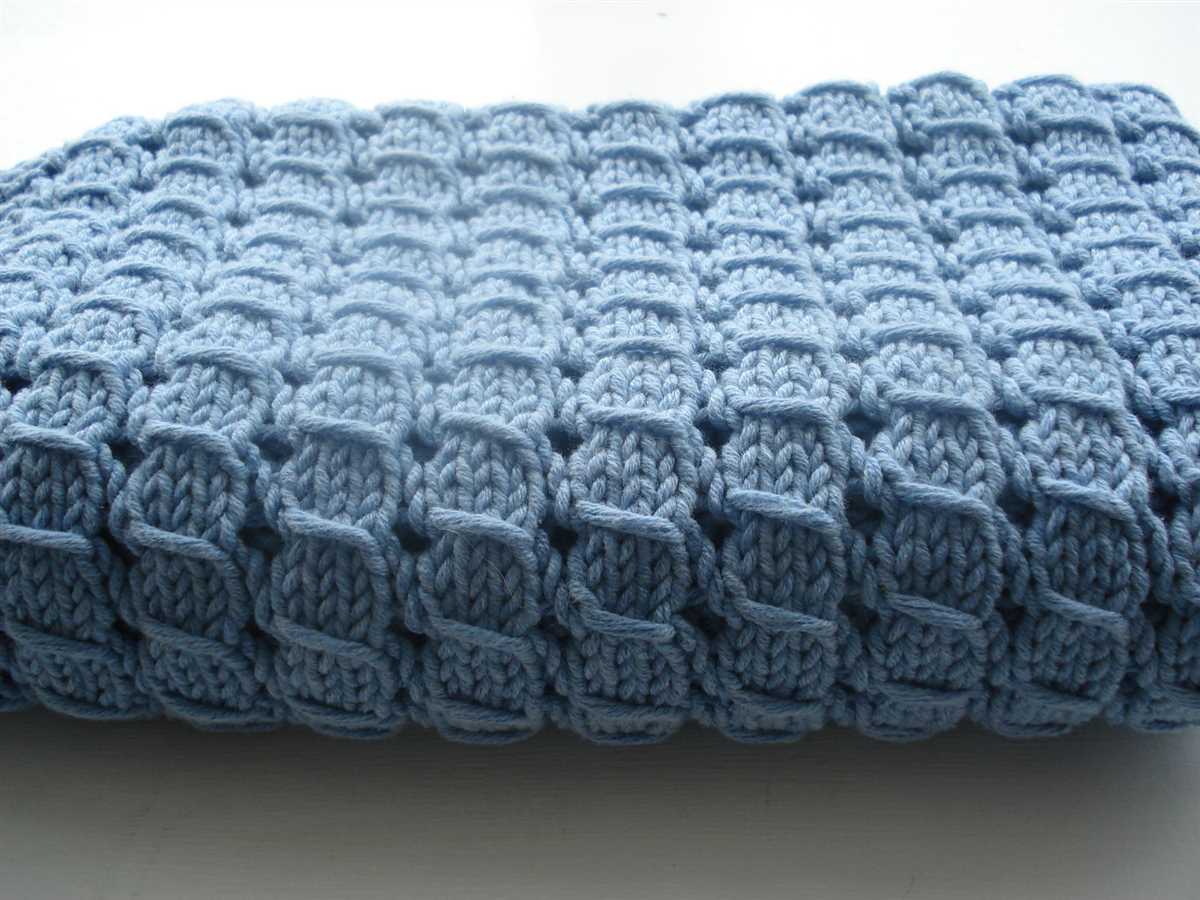 Waffle pattern knitting