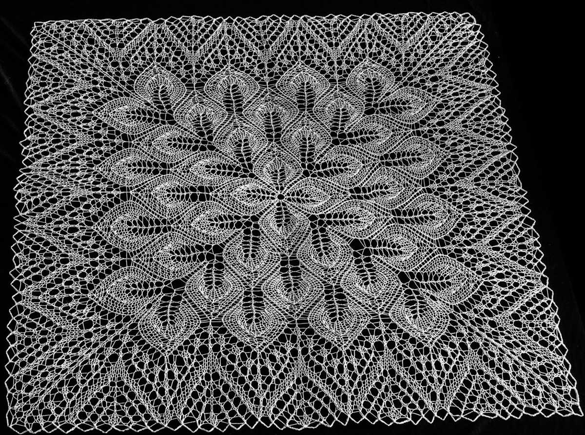 Rectangular shawl knitting pattern