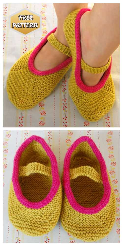 Beginner knitted slipper pattern