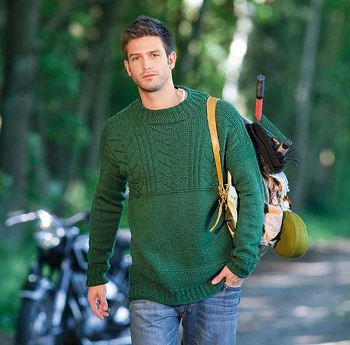 Men's v neck sweater knitting pattern free